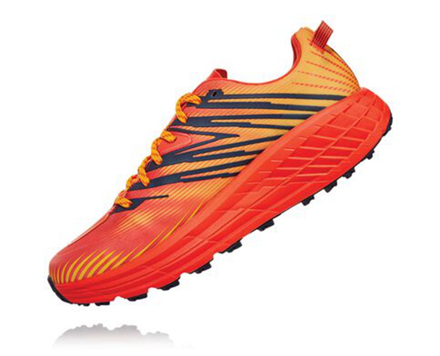 Hoka One One Speedgoat 4 Gore-Tex Trailskor Herr - Röda - FNYOK-9201